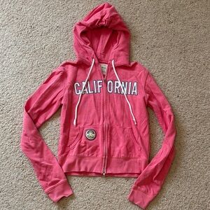 Hollister California Coral Pink Hoodie